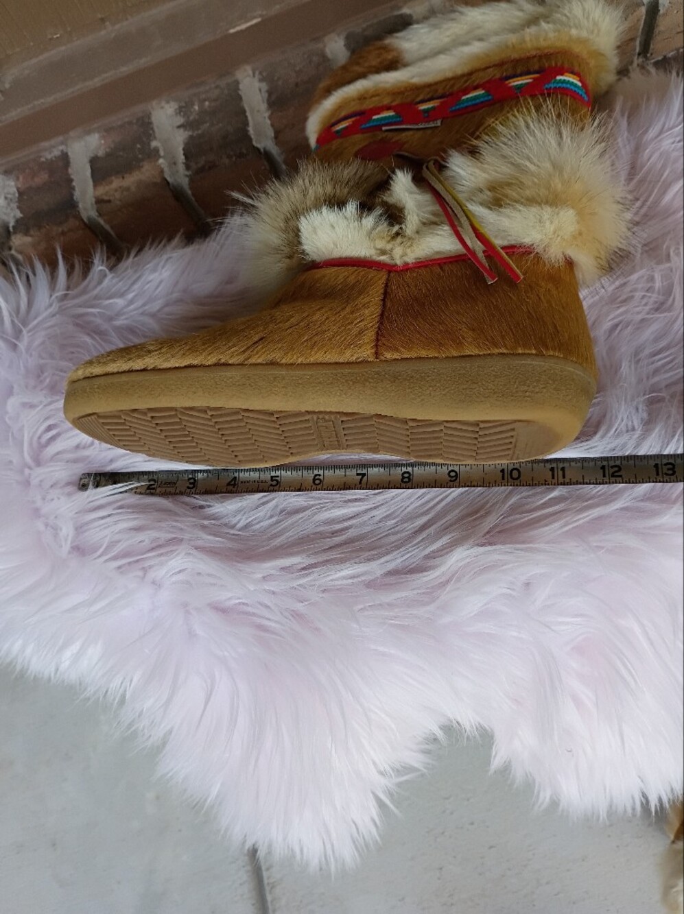 Tecnica Southwestern Apres Ski Goat Hair Fur Winter Snow Boots Made in Italy 42 - Picture 16 of 16